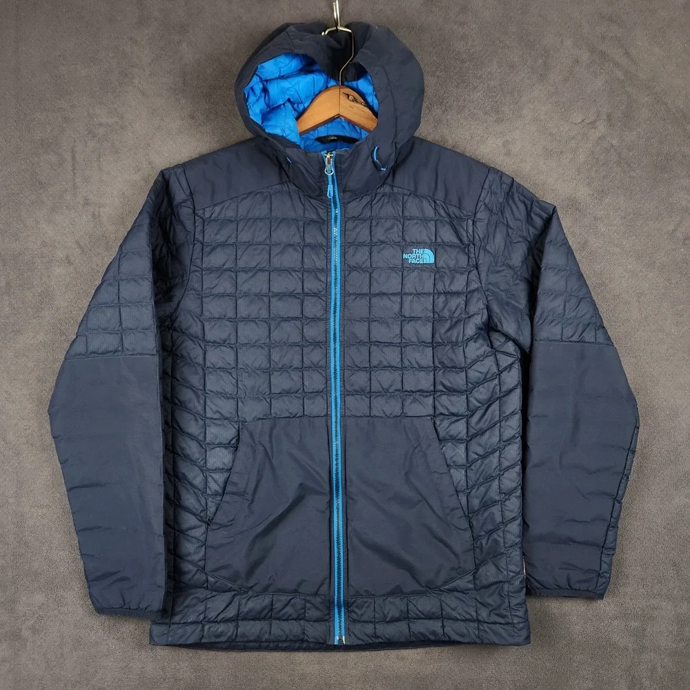 The North Face ThermoBall Hooded Jacket Mens Medium Navy NF0A2TJ8‎